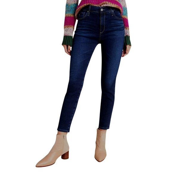 AG Adriano Goldschmied The High-Rise Stevie Ankle Jeans Dark Wash Slim 31 - Picture 1 of 16